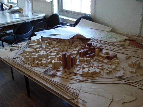 Photo of 3d city diagram on table
