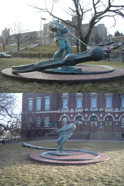 Photo of statue of hammer thrower